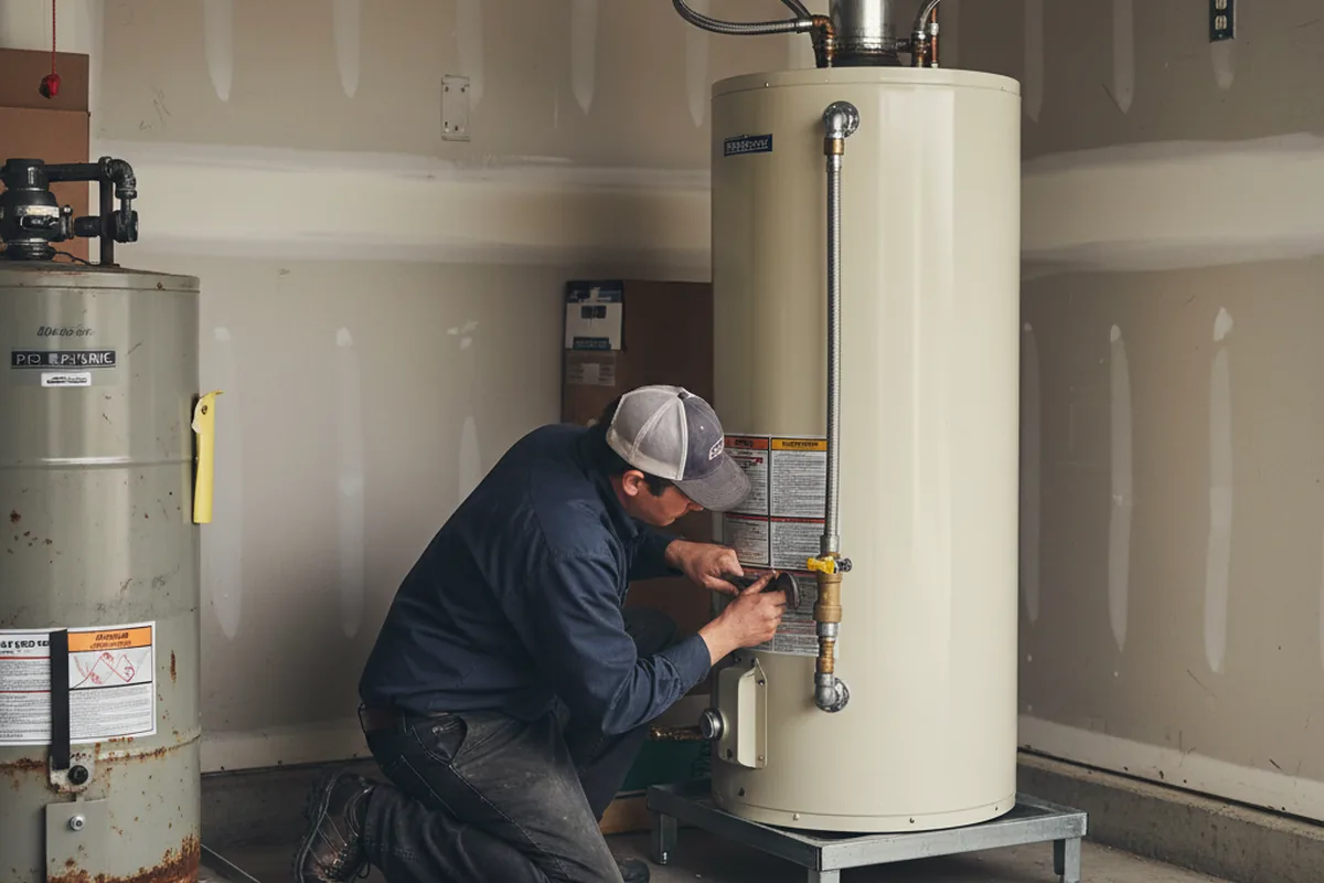 Water heater and shutoff valve replacement in Gypsum